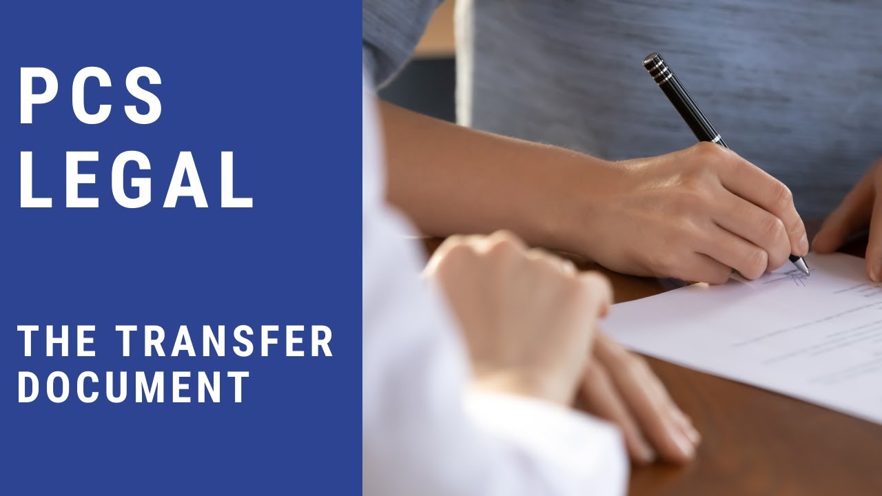The Transfer Document / Deed - Land Registry (TR1)