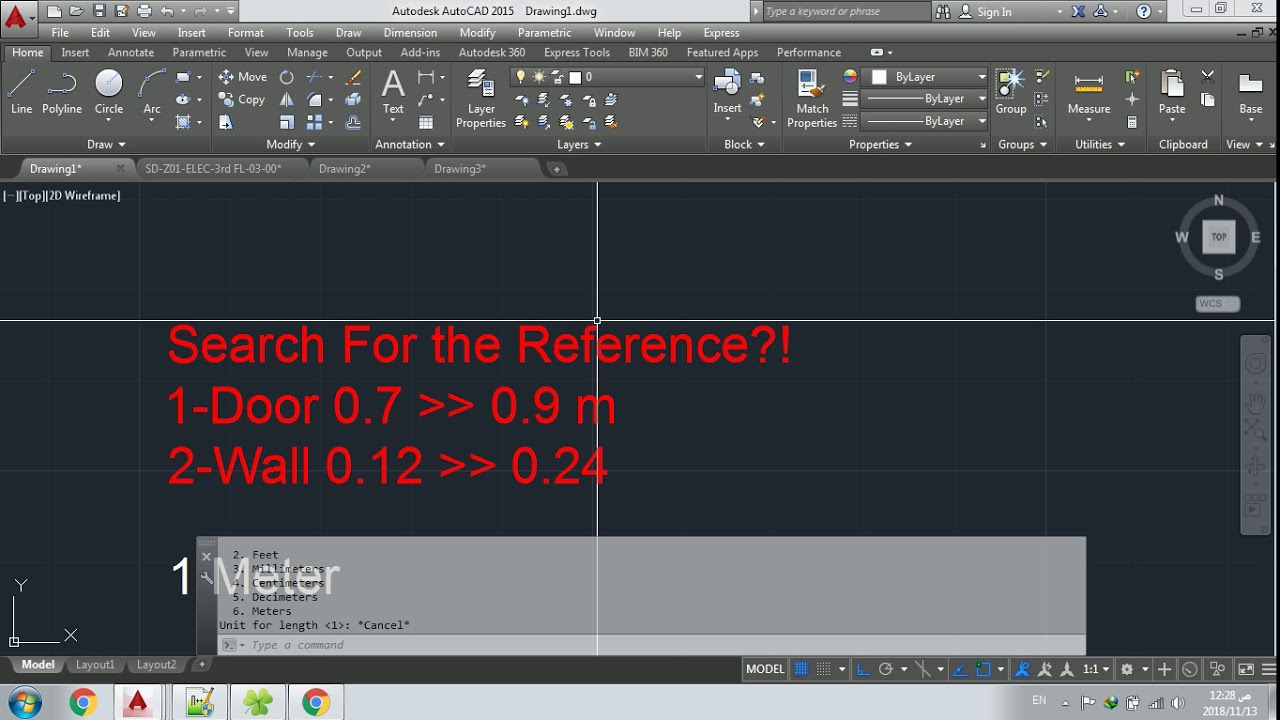 Autocad Drawing Units  وحدات القياس و الرسم فى الاوتوكاد و التحويل بينهم