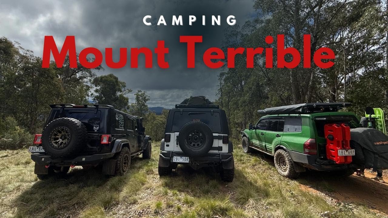 Mt Terrible Camping 2025 | Vic High Country 4WD Jeep Crawling, Windy Night Adventure 🌲