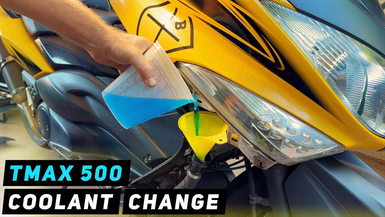 Yamaha Tmax 500 - Замена охлаждающей жидкости | Mitch's Scooter Stuff