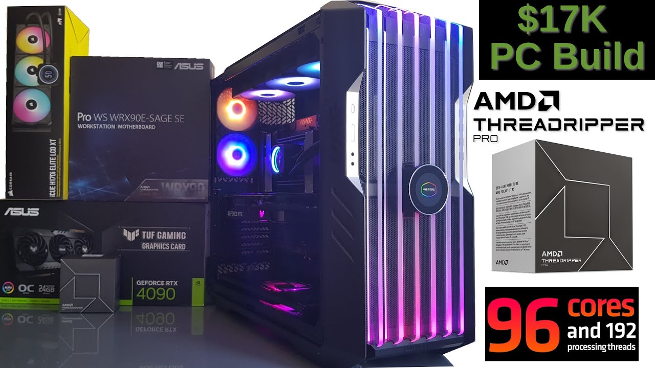 AMD Threadripper Pro 7995WX & RTX 4090 Build and Benchmark Tests