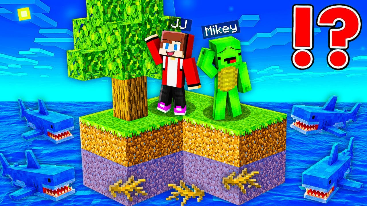 Джей-Джей и Майки: СЕКРЕТНОЕ выживание на морском блоке в Minecraft — Maizen Stories