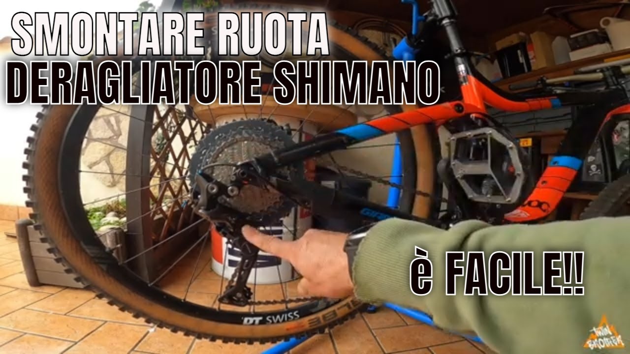SMONTARE  RUOTA POSTERIORE CAMBIO SHIMANO