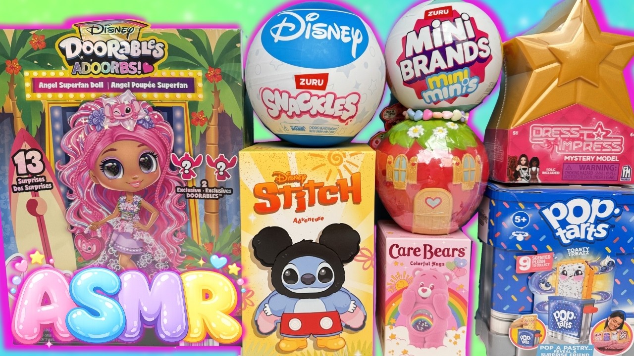 💜 20 Minutes ASMR Blind Box & Blind Bag Unboxing! NO TAPPING No Music No Talking ODDLY Satisfying