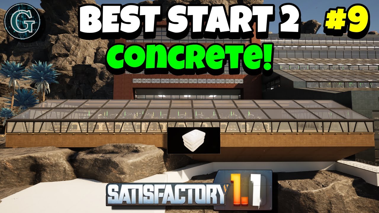 Concrete Factory Added to the Mega Factory Satisfactory 1.1 Best Start 2 #9