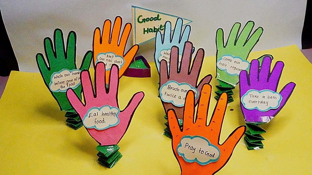 Good habits tlm | EVS tlm for students | Good habits activity | Evs project model on good habits