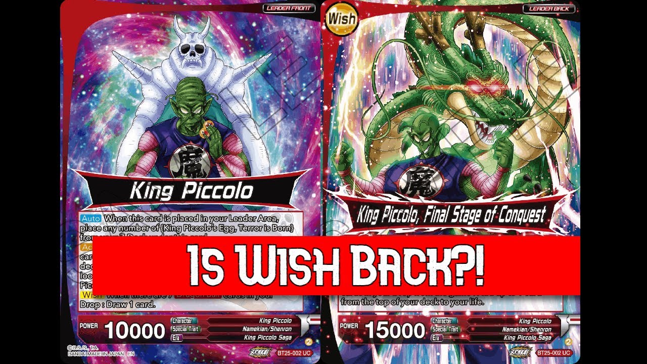 Showcasing the NEW Wish King Piccolo from Set 25! | Dragonball Super Card Masters!