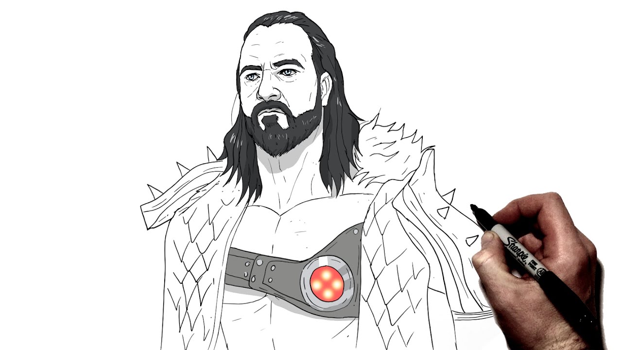 How To Draw Drew McIntyre | Step By Step | WWE