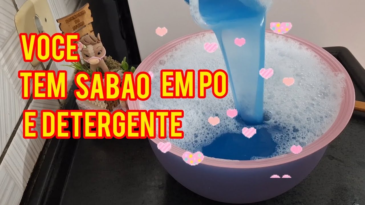 como fazer sabão líquido usando sabão em pó e mas dois ingredientes? veja este vídeo.