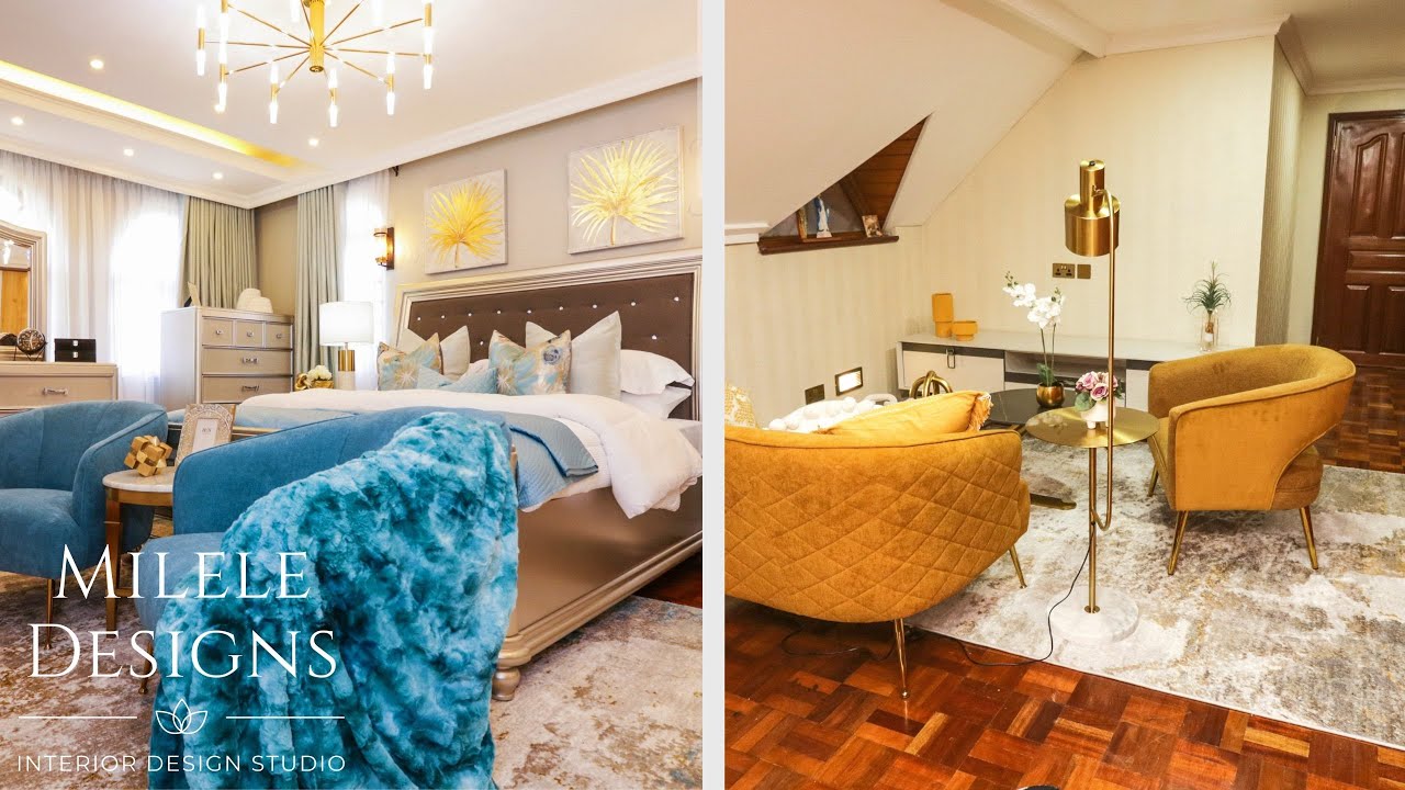 Vibrant Primary Suite and Attic Study Makeover