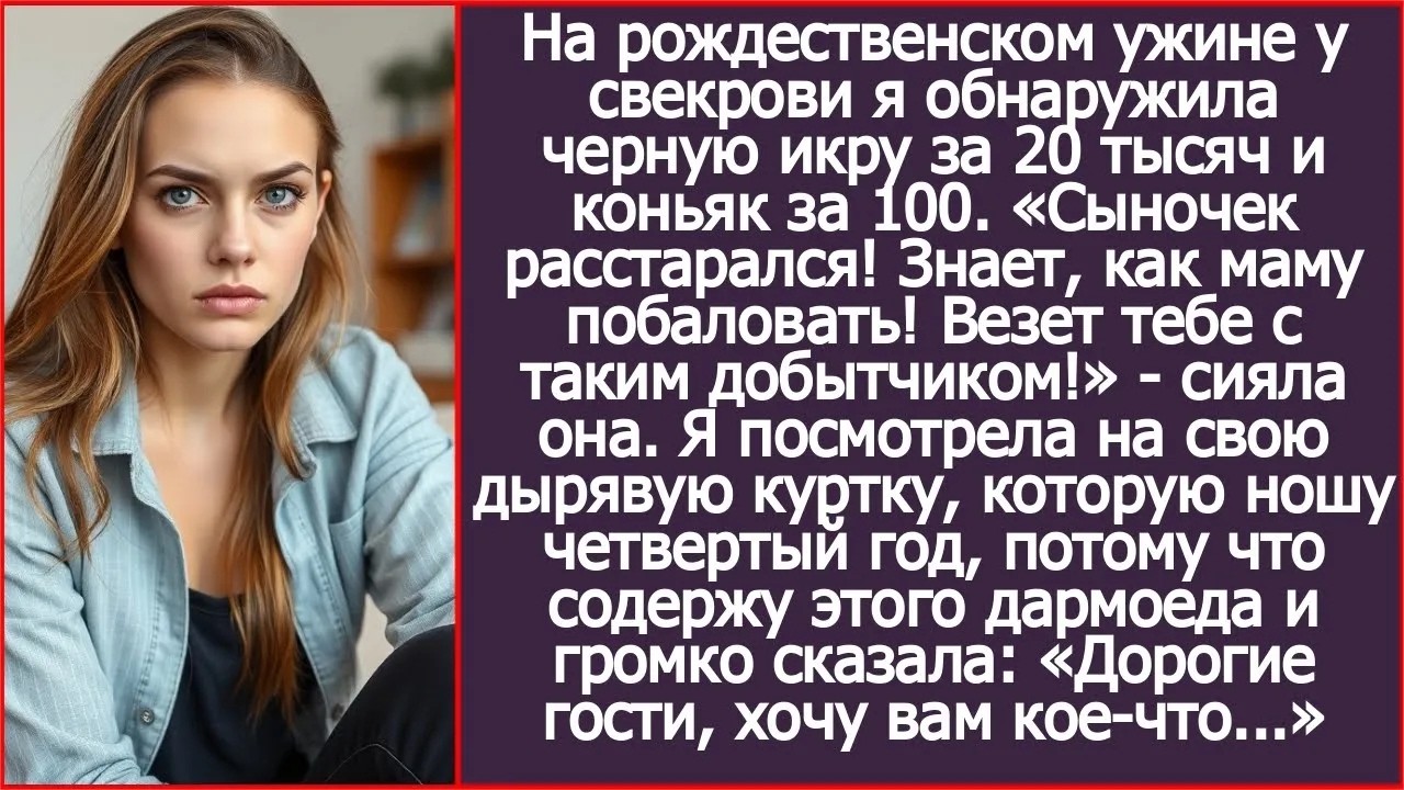 Увидела у свекрови икру за 20 тысяч и коньяк за 100 от мужа, который живет на мои деньги