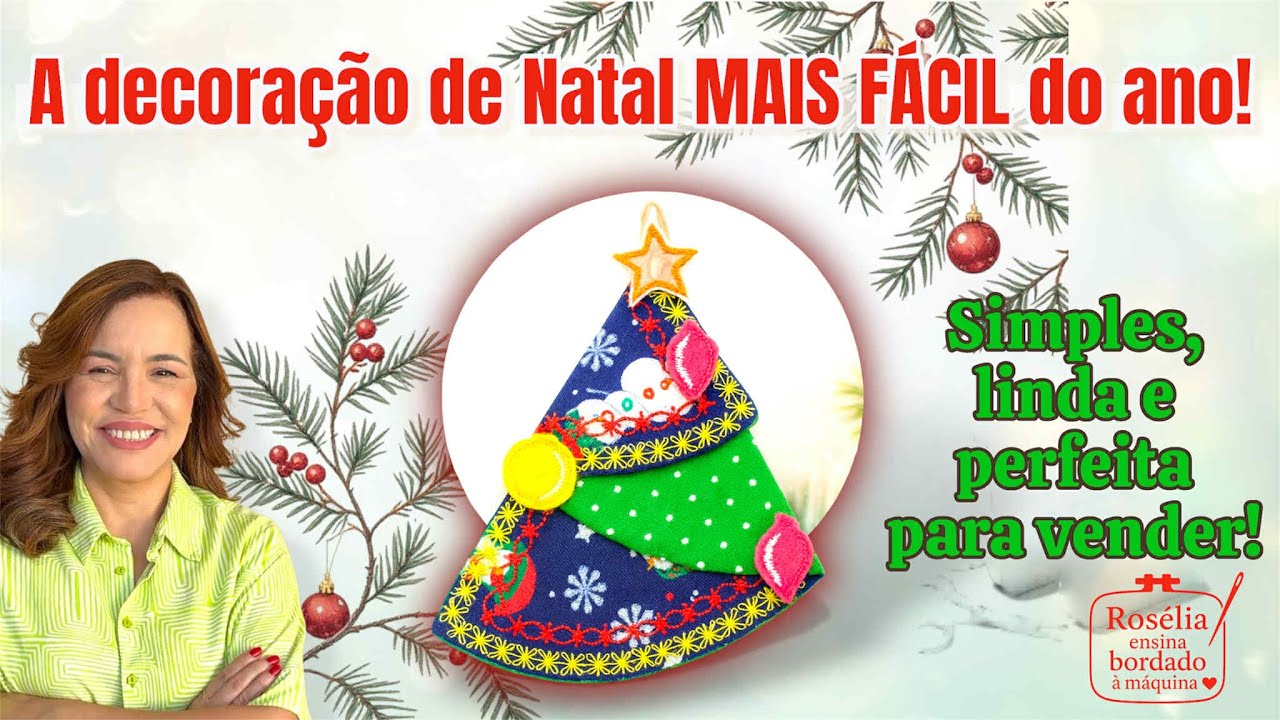 Decoração de Natal  FÁCIL e RÁPIDA na BORDADEIRA. A peça de Natal mais fácil e vendável do ano!