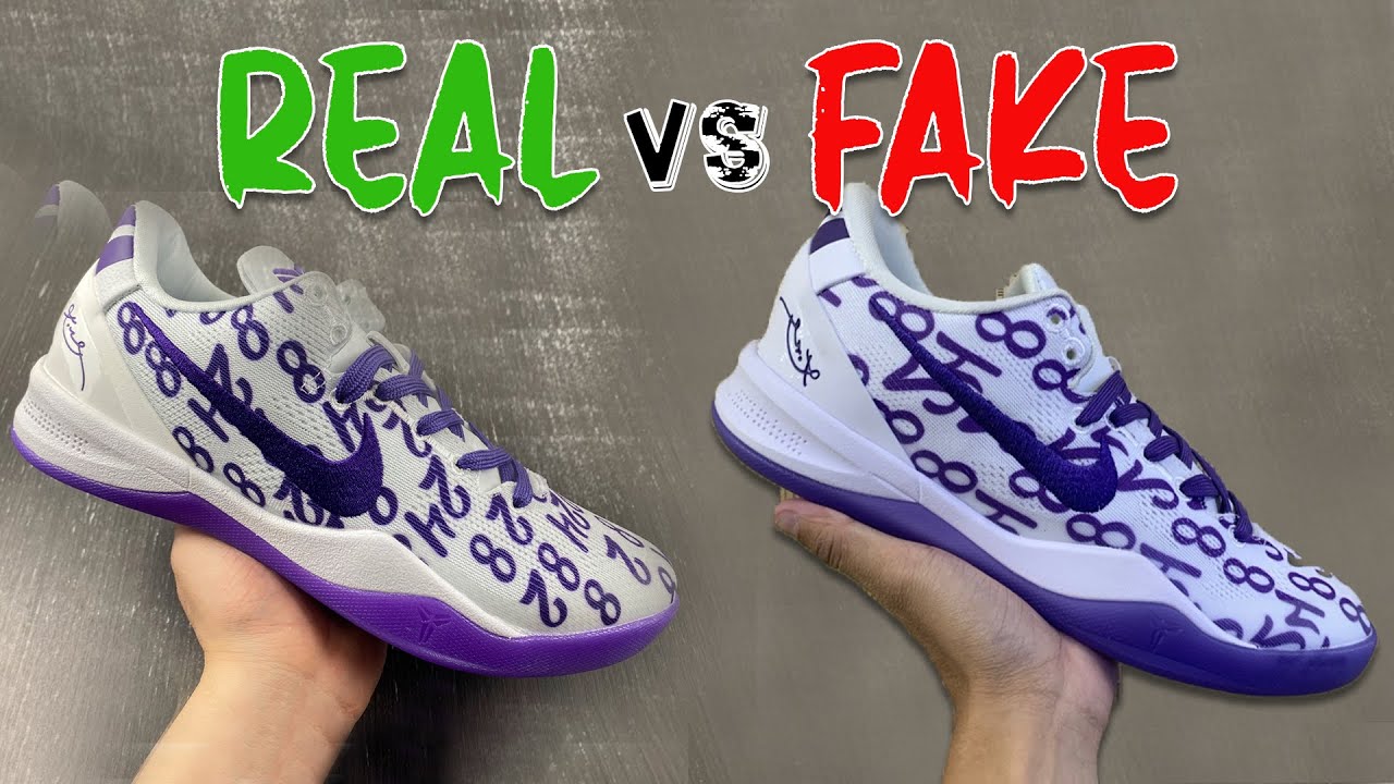 Nike Kobe 8 Protro Court Purple REAL vs FAKE