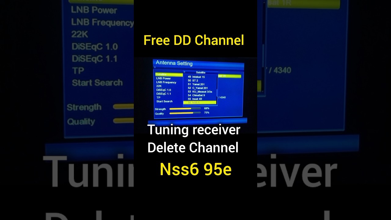 Free DD NSS6 Signal Setting Receiver Tuning| Delete Channel Tune| @JOURNALISMGUIDE #dishtv