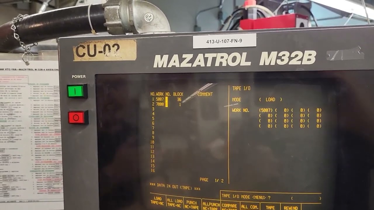 Transférer un programme dans la Mazak orange avec la programme O7000