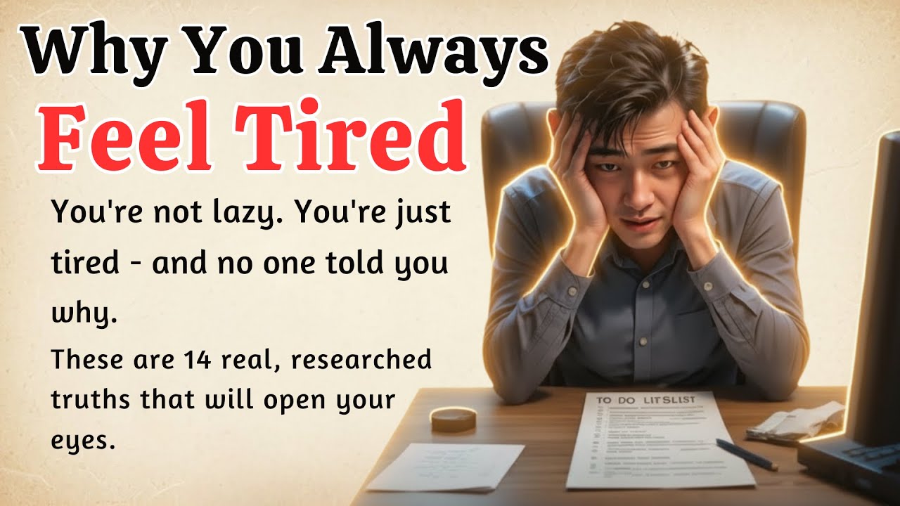 Why You Always Feel Tired? || Graded Reader || Improve Your English Fluency ✅