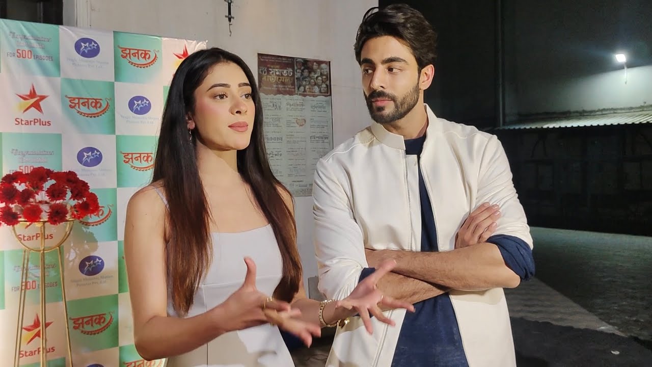 Jhanak Lead Hiba Nawab and Krushal Ahuja on 500 Episodes Complete of Jhanak l Star Plus