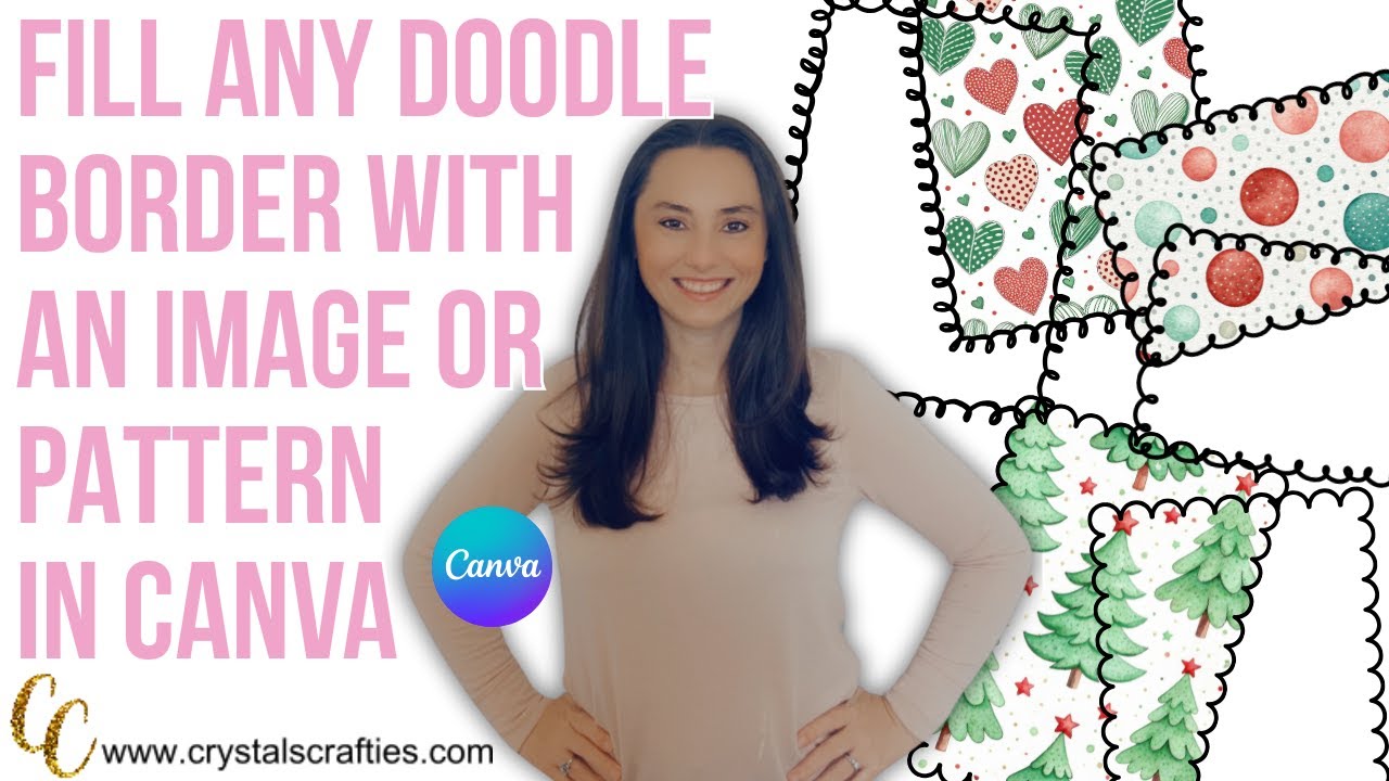 Как заполнить рамку рисунка изображением или узором в Canva