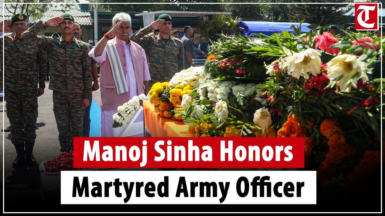 J&K LG Manoj Sinha pays tribute to Lt Beereshwar Goswami for supreme sacrifice in duty