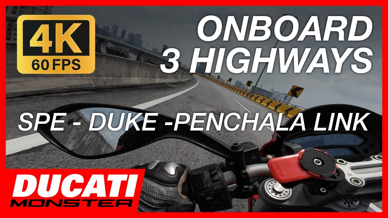 ONBOARD @ KL ELEVATED HIGHWAYS | Ducati Monster 796 Termignoni Exhaust | [4K]