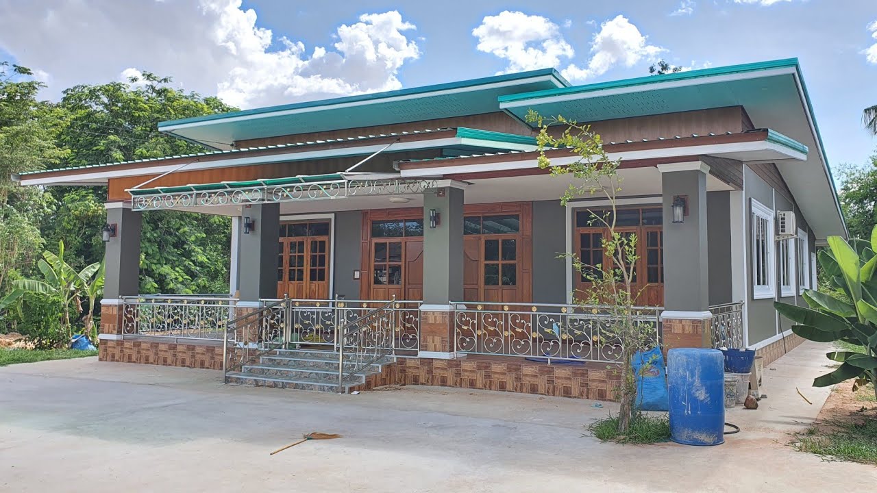 สุดหรูบ้านโมเดิร์นขนาดใหญ่ 3 ห้องนอน 2 ห้องน้ำ 1 ห้องครัวระเบียงด้านหน้า