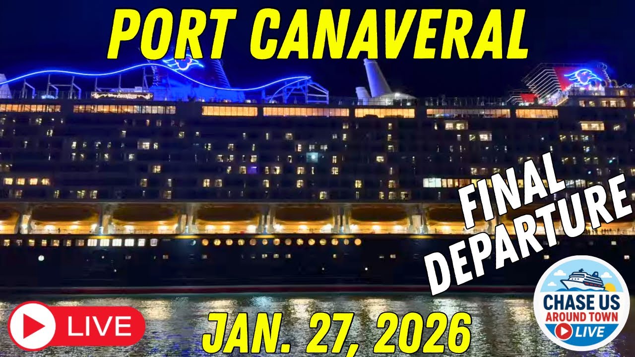 🔴 LIVE: Disney Adventure Final Sail Away from Port Canaveral LIVE! (Jan. 27, 2026)