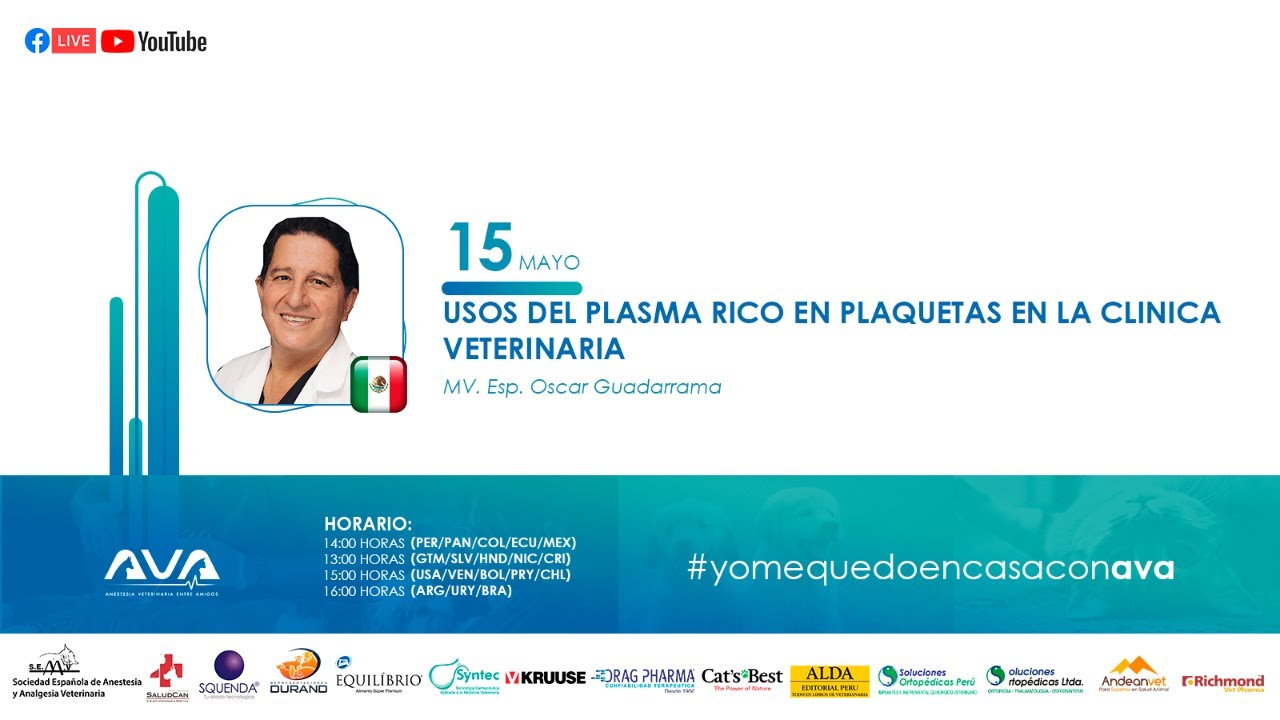Usos del plasma rico en plaquetas en la clínica veterinaria con MV. Esp. Oscar Guadarrama  🇲🇽
