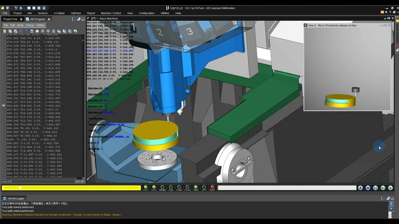Mode Use C axis When Y Axis Over In Mastercam !