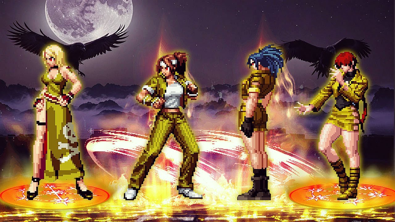 [KOF Mugen] Yellow Shine Female Team Vs Yashiro, Yamazaki Team