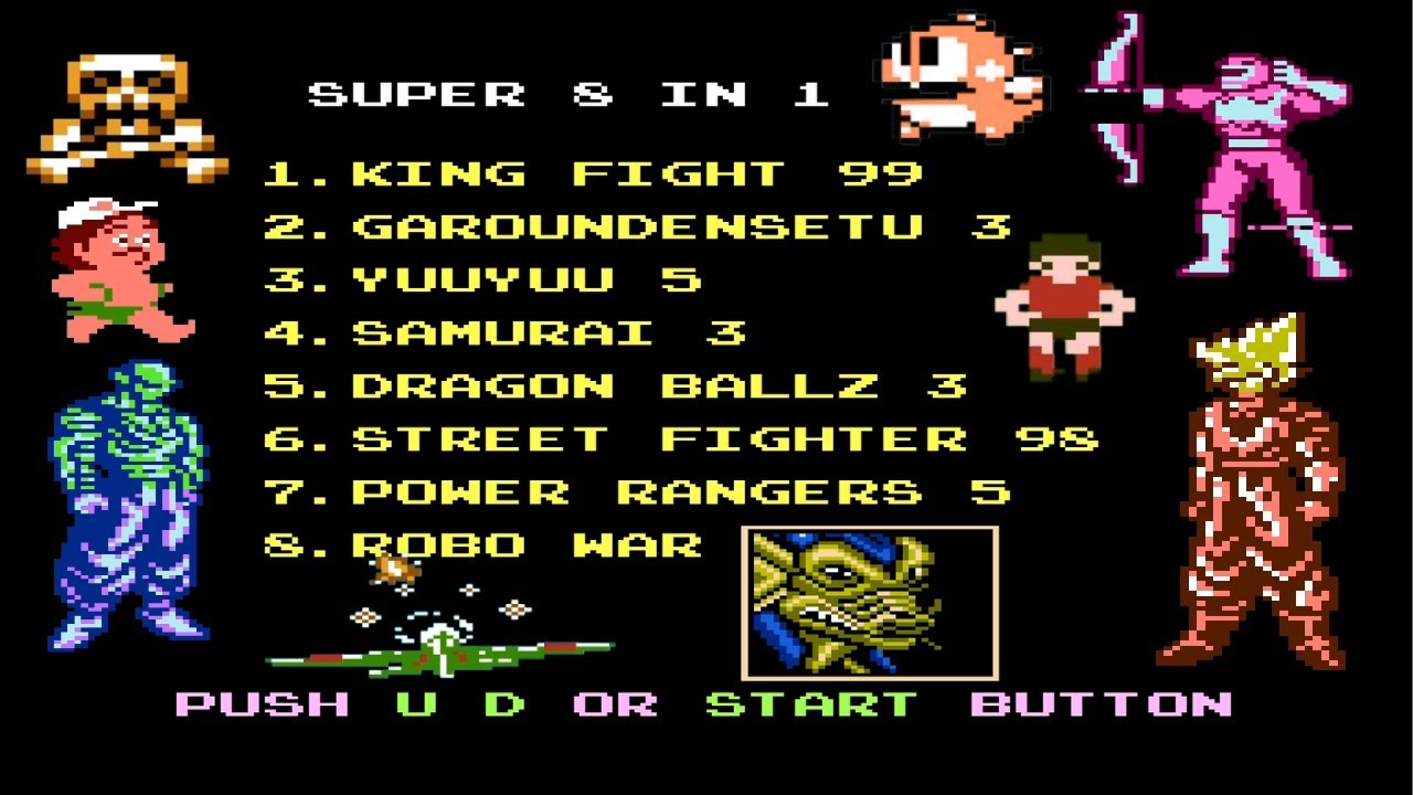 NES 8 in 1 Gameplay : 8 Classic Retro Games Blast