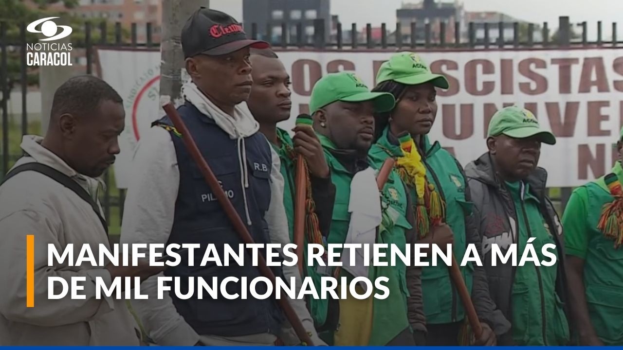 Agresiones y tensión en instalaciones del CAN de Bogotá: manifestantes retuvieron funcionarios