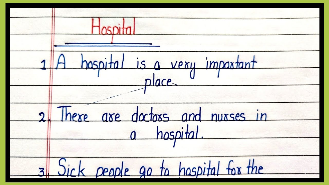 10 lines on hospital/essay on hospital in english/aspatal par nibandh/hospital par nibandh