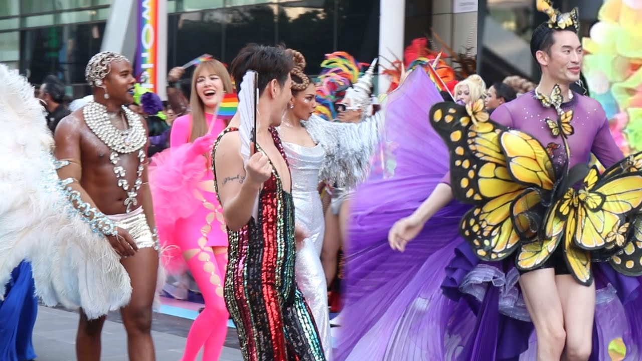บรรยากาศ!! สีสันคนบันเทิง เดินขบวน Pround to be pride 2023@ เซ็นทรัลเวิร์ด #ติ่งบันเทิง