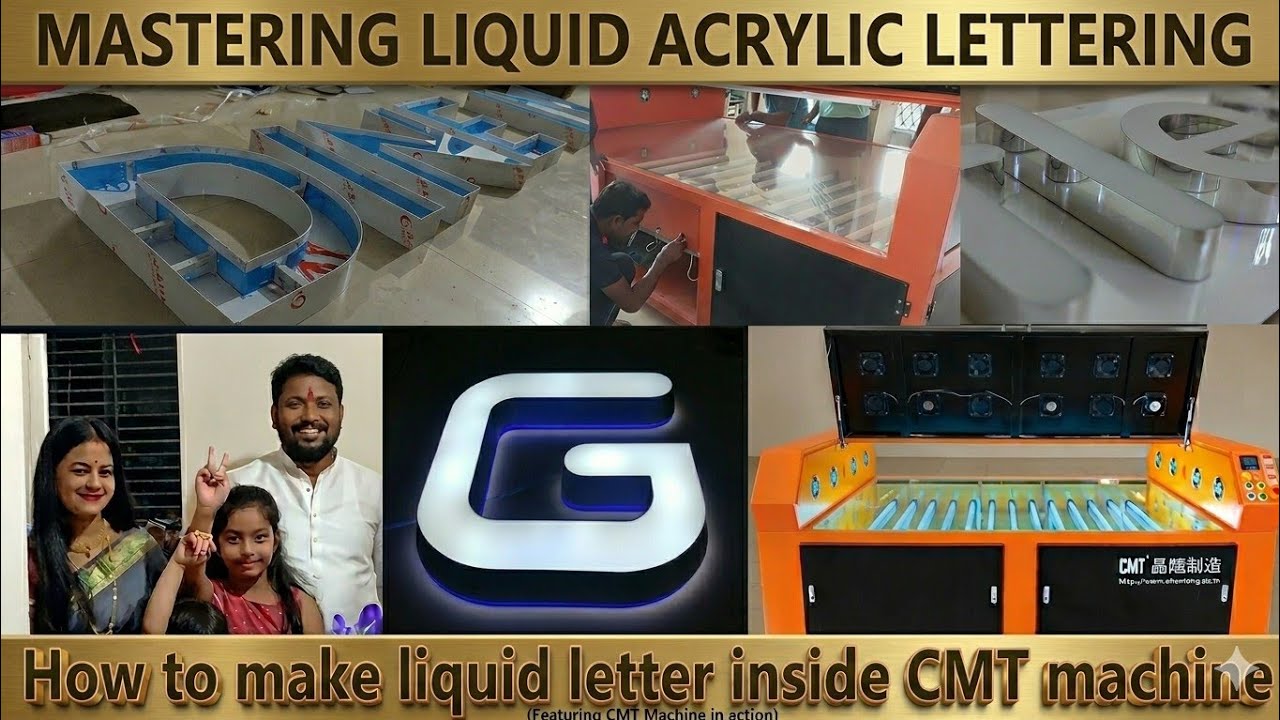 How to make liquid letter inside CMT machine? #liquidmachine