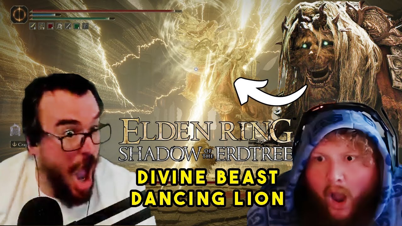 Streamers First Time Encounter with Divine Beast Dancing Lion (ft xQc, Asmongold, Caseoh)