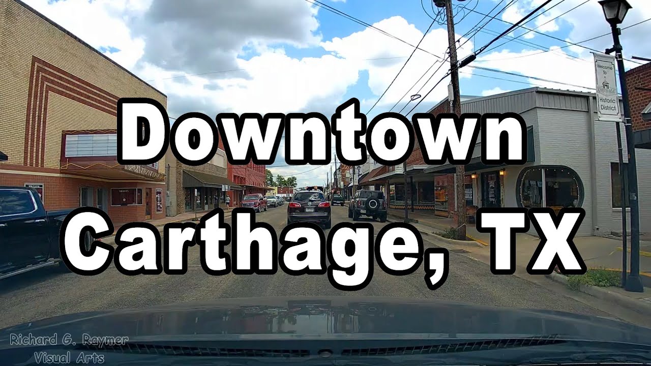 Driving Downtown Carthage, TX (Dash Cam)