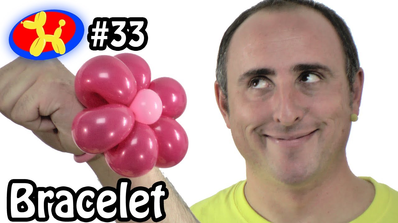 Two Balloon Flower Bracelet - Balloon Animal Lessons #33 ( globoflexia )