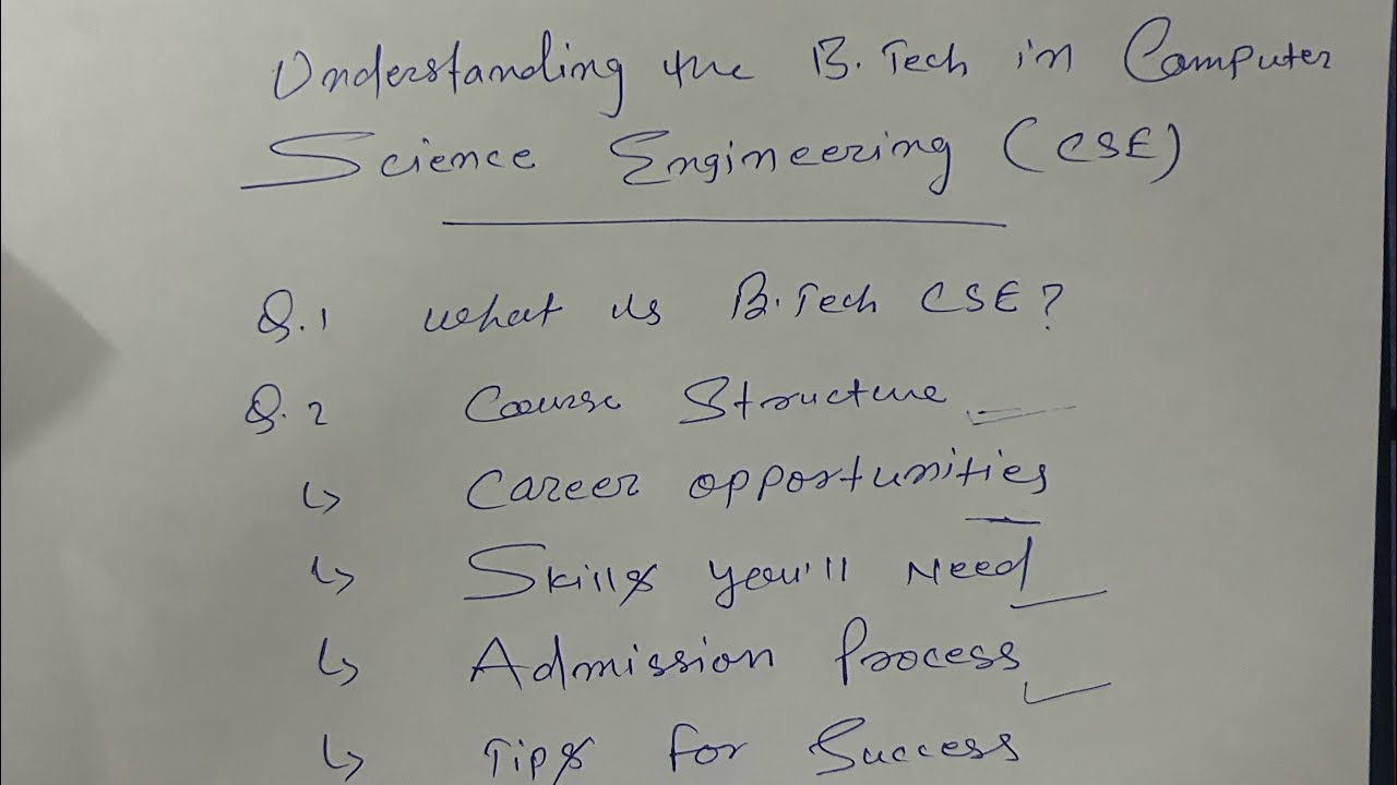Understanding the B.Tech in Computer Science Engineering (CSE) [Guru Kashi University]