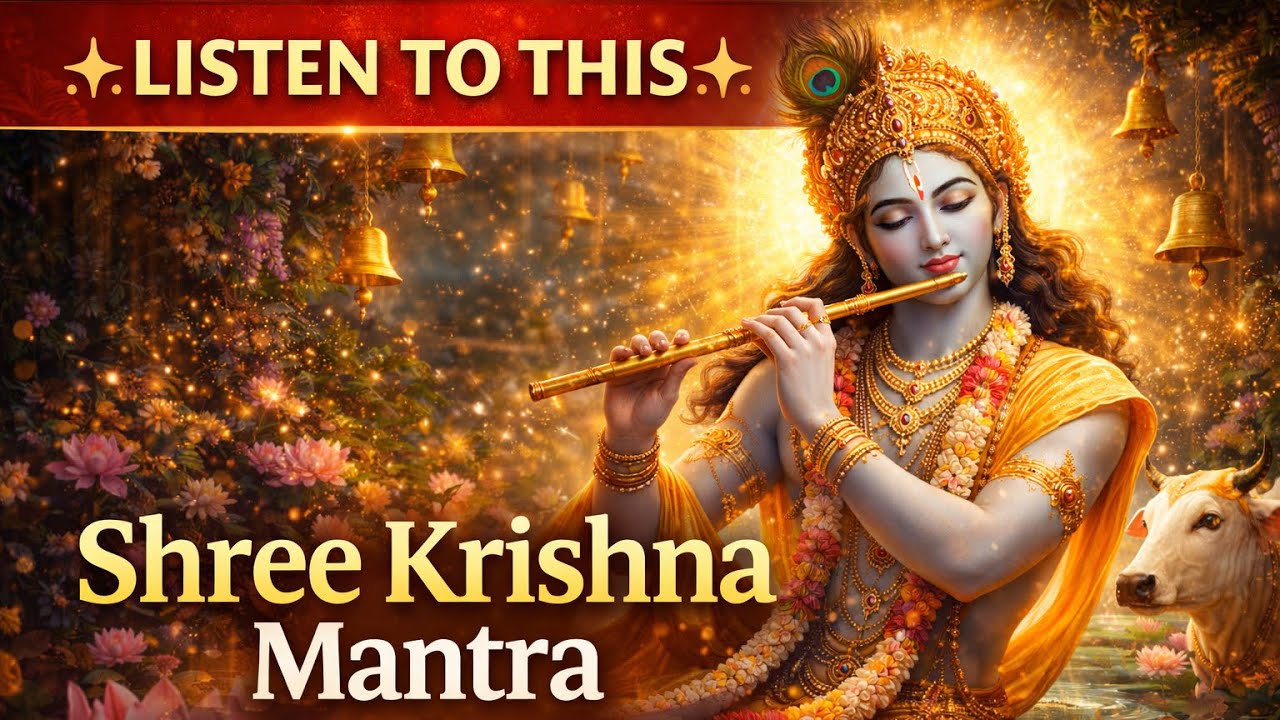 📿Shreekrishna Govind Hare Murari He Naath Narayan Vasudevay🙏🏻 | Shree Krishna Mantra 108 Times