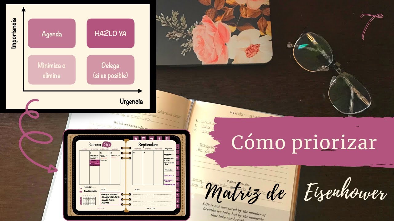 CÓMO PRIORIZAR TAREAS Y GESTIONAR EL TIEMPO DE FORMA PRODUCTIVA 🚀 Matriz de Eisenhower | TidyToc