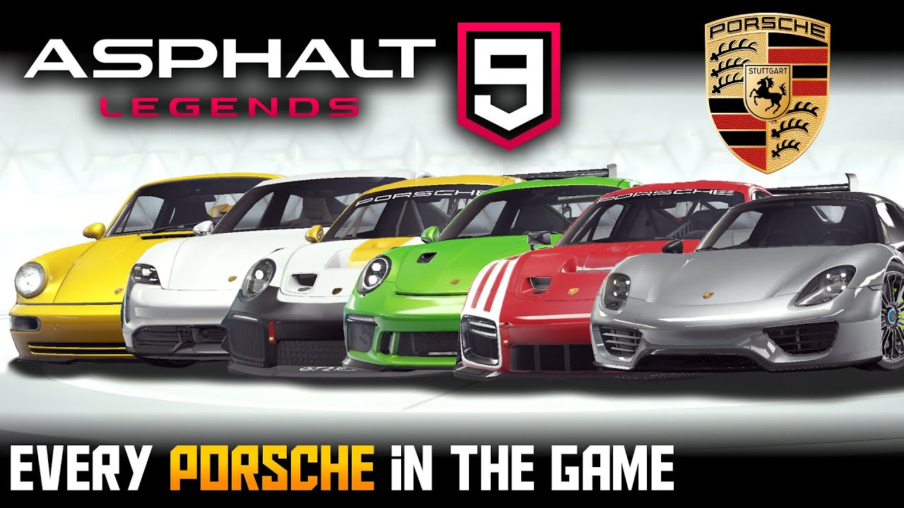 Asphalt 9: Full Porsche Showcase (Every Car in-game)