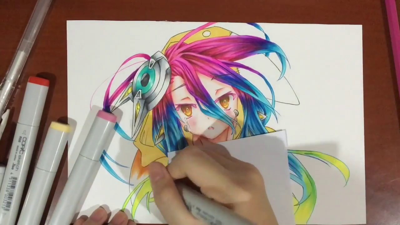 Drawing Shuvi Dola (シュヴィ・ドーラ) from No Game No Life : Zero Movie (ノーゲーム・ノーライフ ゼロ)