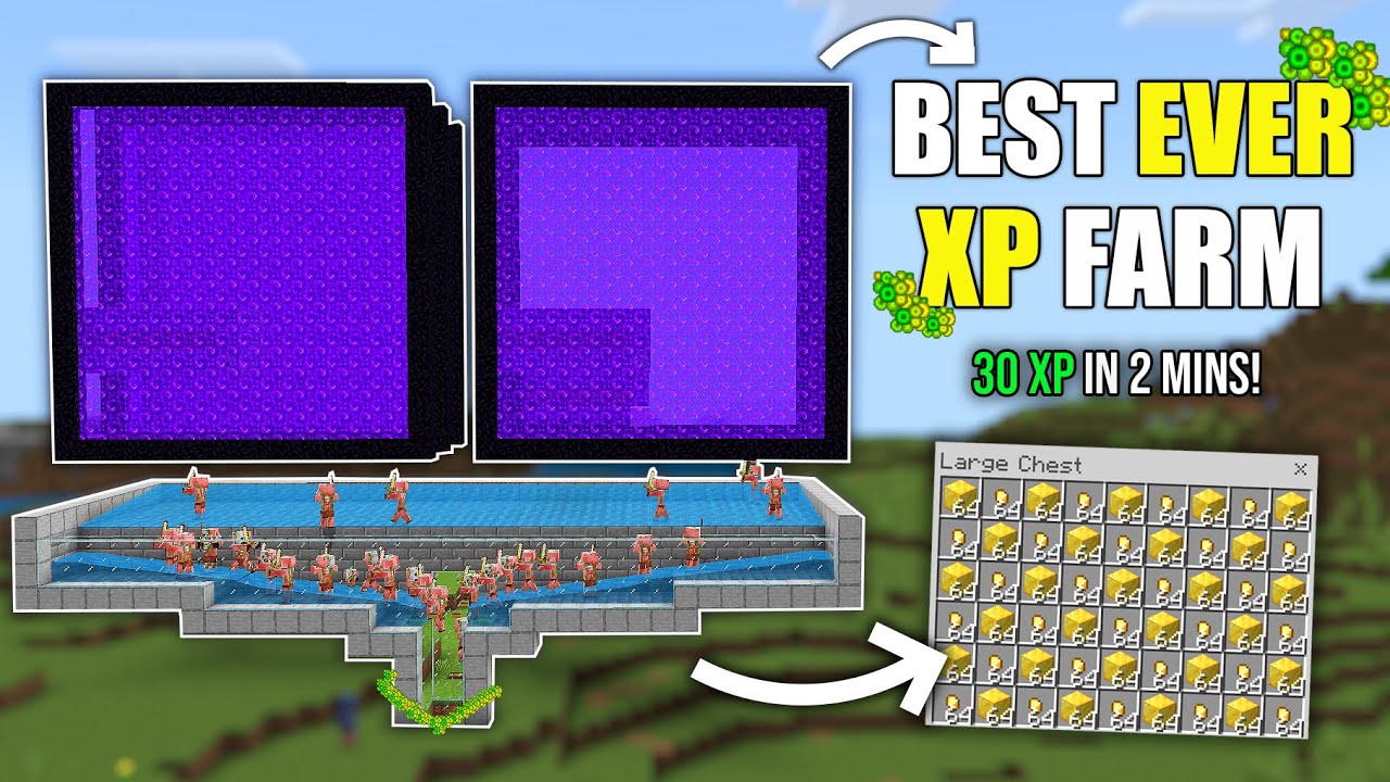 The BEST XP Farm in 1.21 Minecraft Bedrock (MCPE,Console,Windows)
