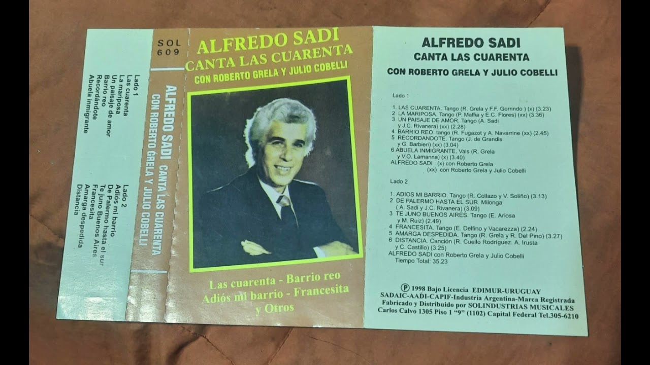 Alfredo Sadi canta las cuarenta
