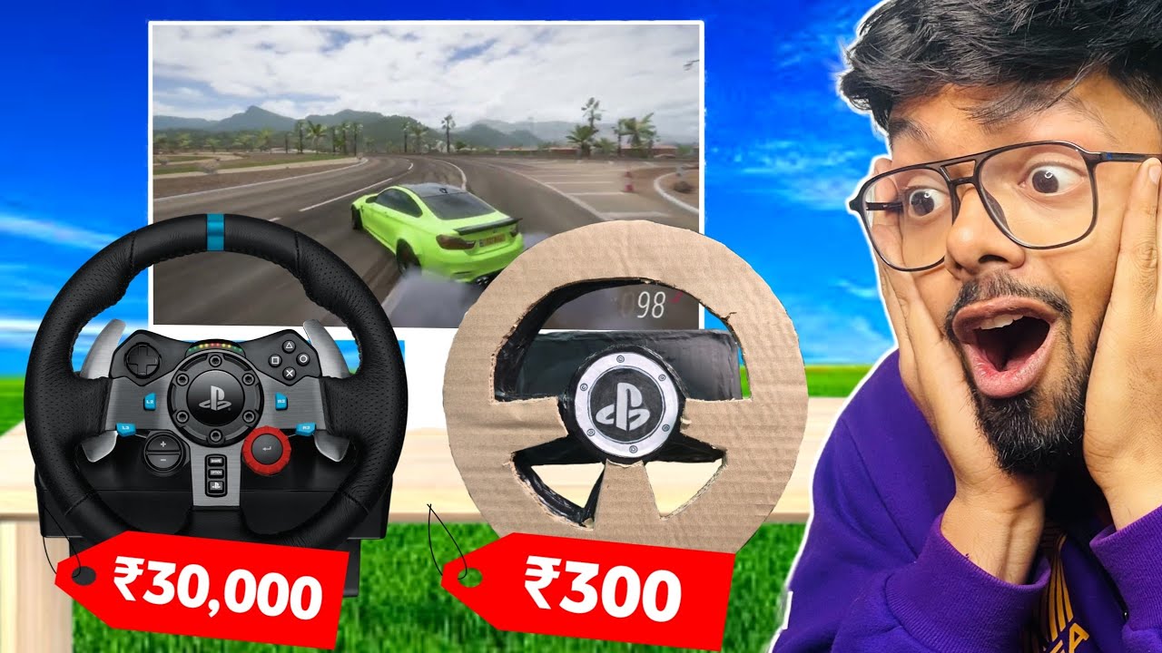 I build Rs 300 Steering Wheel DIY | Fully Working