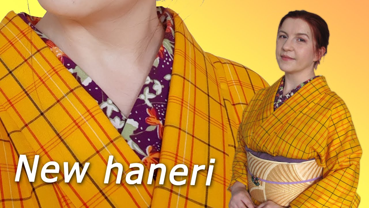How to sew new haneri on Nagajuban / Kimono item