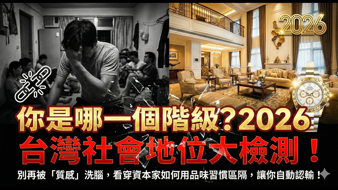 《你是哪一個階級？2026 台灣社會地位大檢測！別再被「質感」洗腦，看穿資本家如何用品味習慣區隔，讓你自動認輸！》