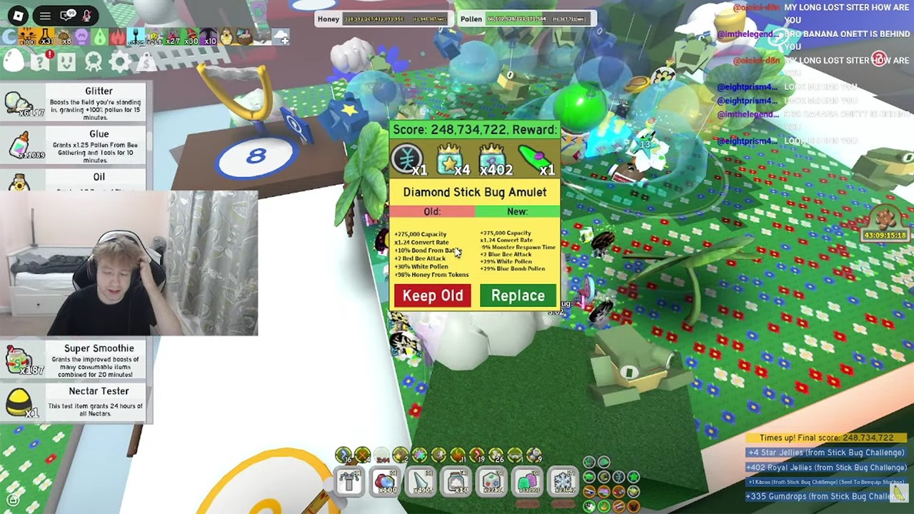 😡RAGE BEE PLAYS BSS😡BEEQUIPS😡INTO GETTING OP STICK AMULET😡LAST AMULET NEEDED😡DAY 46/365😡