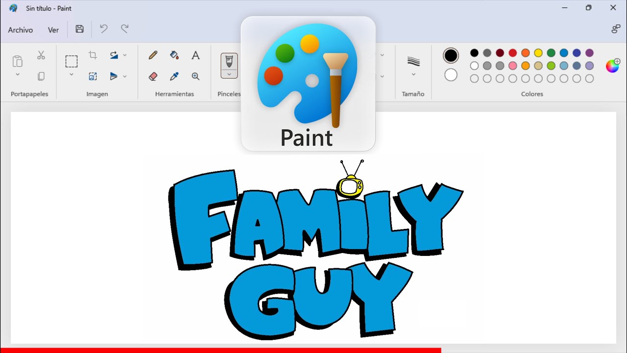 How to draw Family Guy Logo in Ms Paint🎨
