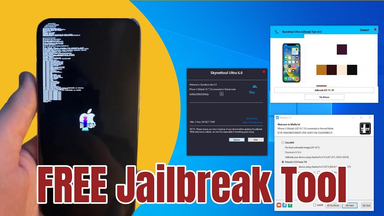 FREE Jailbreak Tool iPhone/iPad iOS 12 to IOS 18.6 on Windows Tool| #JailbreakiOS26 #JailbreakTool